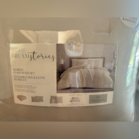 🎉LAST CHANCE🎉DREAM STORIES 10Pc Extra Soft Solid Comforter Set - Picture 13 of 15
